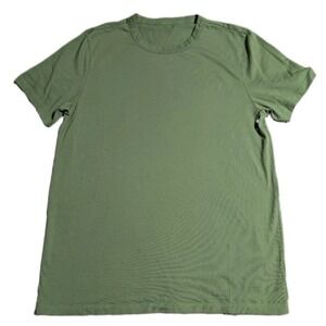 Mott & Bow T Shirt Mens L Green Crew Neck 100% Cotton Short Sleeve Basic Tee